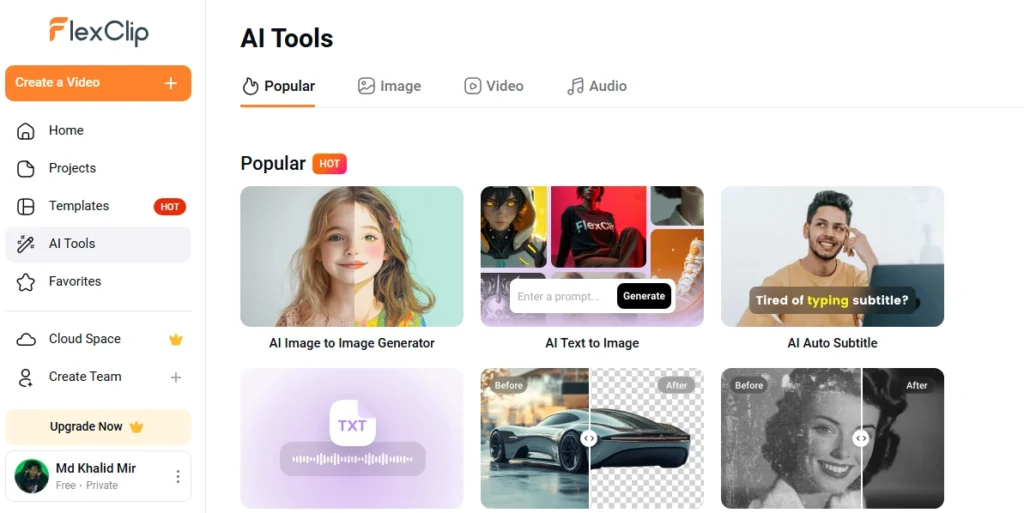 AI-PoweredToolsFlexClip
