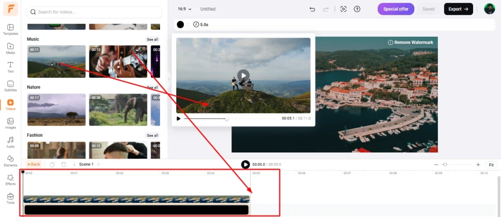 Drag-and-Drop Timeline Editor