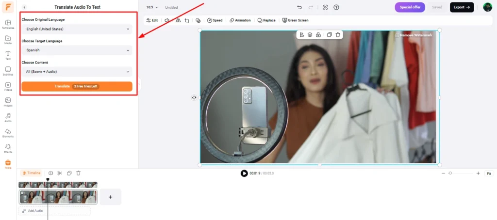 Transitions and Filters